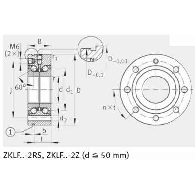 Подшипник ZKLF1762-2Z-XL