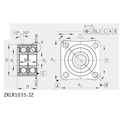 Подшипник ZKLR1035-2Z